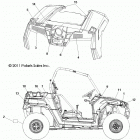 R13VH76AC/AD/AN/AS/EAI RZR 800 EFI Кузов Наклейки