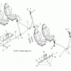 R13XT9EFX RZR 4 XP 900 PS INTL Body, seat mounting and belts