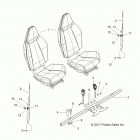 R12VE76AB/AD/AE/AJ/AO RZR S 800 EFI Body, seat mounting and belts