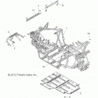 R13VH57AD/6EAK RZR 570 EFI Chassis, main frame and skid plate