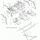 R11XY76FX RZR 4 INTL Body, rear rack and fenders