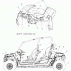 R12XE76AD/7EAB/EAO RZR 4 800 EFI Кузов Наклейки