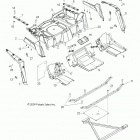 R12XE76AD/7EAB/EAO RZR 4 800 EFI Body, rear rack and fenders
