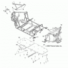 R11XY76FX RZR 4 INTL Chassis, main frame and skid plate