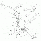 R09VH76 RZR 800 EFI ALL OPTIONS Engine, exhaust system