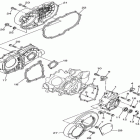 HiSun ATV 500 H Крышка вариатора, двигателя