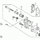 TRX500FA Передний суппорт тормозной