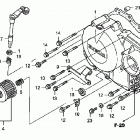 TRX400EX Крышка картера правая