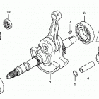 TRX420FA Коленвал,поршни