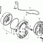 TRX500FA Задний тормоз