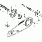 TRX300X Ось заднее колесо