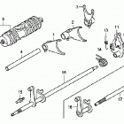 TRX420FPE Вал и вилки  коробки передач