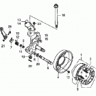 TRX90EX Knuckle @ front brake panel