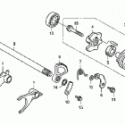 TRX500FA Gearshift fork - gearshift drum