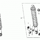 TRX500FA Задний амортизатор