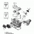 Rave RS 600 01- Cylinder, Exh. Manifold And Reed Valve