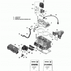 Rave GLS 800R E-TEC Цилиндр и система впрыска