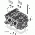 Rave 600 ACE Головка цилиндров и выпускной коллектор