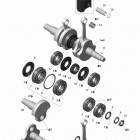 49 Ranger 600 E-TEC Коленвал и поршни