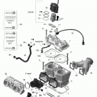 Rave SC 600 E-TEC Цилиндр и система впрыска