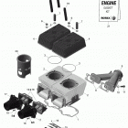 Xtrim 550 Блок цилиндров и мощностные клапана