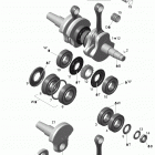 Xtrim 800R PowerTEK Коленвал и поршни