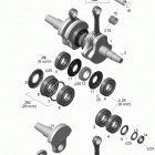 Xtrim SC 800R PowerTEK Коленвал и поршни