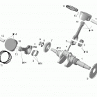 YETI V-1300 Коленвал и поршни