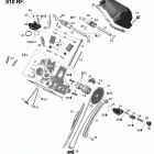 Adventure V-800 Головка цилиндров задняя часть