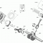 Adventure V-800 Коленвал,поршень и цилиндр