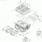 Adventure 550F 01- Cylinder, Exhaust Manifold And Reed Valve V2b