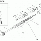 Enduro 600HO SDI Амортизатор в разборе передний
