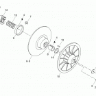 Rave Cross 800 HO Ведомый шкив