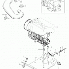 GLX ST 500 01- Engine Mount Plate / Muffler