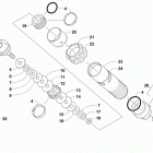 ZR 6000 LTD ES EB 129 Задняя  подвеска, передний амортизатор