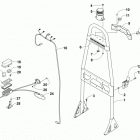 BEARCAT 7000 XT GROOMER SPECIAL ORANGE Strobe and taillight assembly