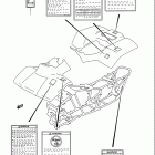 LT-F4WDX King Quad Наклейки предупреждения