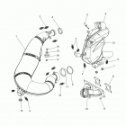 S17MBX6JSA/JEA 600 RACER/INTL Engine, exhaust system - s17mbx6jsa  /  jea (600406)