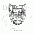 S18SJA5BSL/BEL 550 WIDETRAK LX ES/INTL Body, hood foam and foil - s18sja5bsl  /  bel (600117)