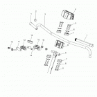 S17DCL8PSA/PEL 800 RUSH XCR/INTL ES Steering, upper and handlebar asm. - s17dcl8psa  /  pel ...