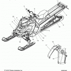 600 AXYS PRO RMK 155 ALL OPTIONS - S16EG6 Body, decal, snow check, orange side panel  /  black sid...