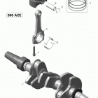 MXZ - 4-STROKE Коленчатый вал и поршни - 900 асе
