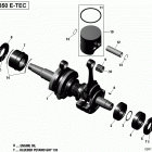 MXZ - 2-STROKE - 850 E-TEC 01- crankshaft and pistons - all models