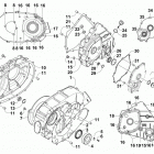 ATV 500 GREEN Clutch  /  drive belt  /  magneto cover assembly