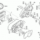 700 HDX XT CAMO Clutch  /  v-belt  /  magneto cover assembly