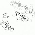 ATV 90 2X4 DVX  White (US) Starter motor and oil pump assembly