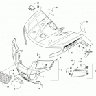 ATV ALTERRA 700 XT EPS CAMO Front body panel and headlight assemblies