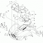 ATV 500 GREEN Передний багажник крыло и фара