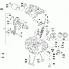 TRV 700 T3S RED Cylinder head and camshaft  /  valve  assembly ]301077]