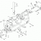 ATV ALTERRA 90 RED Frame and related parts assembly